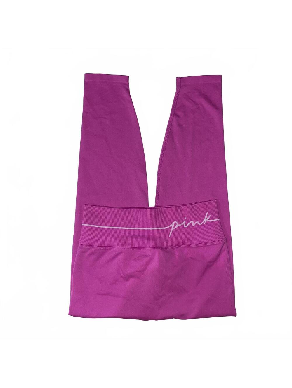 PINK Victoria's Secret Size M Magenta Yoga Leggings Y2K Athleisure Activewear